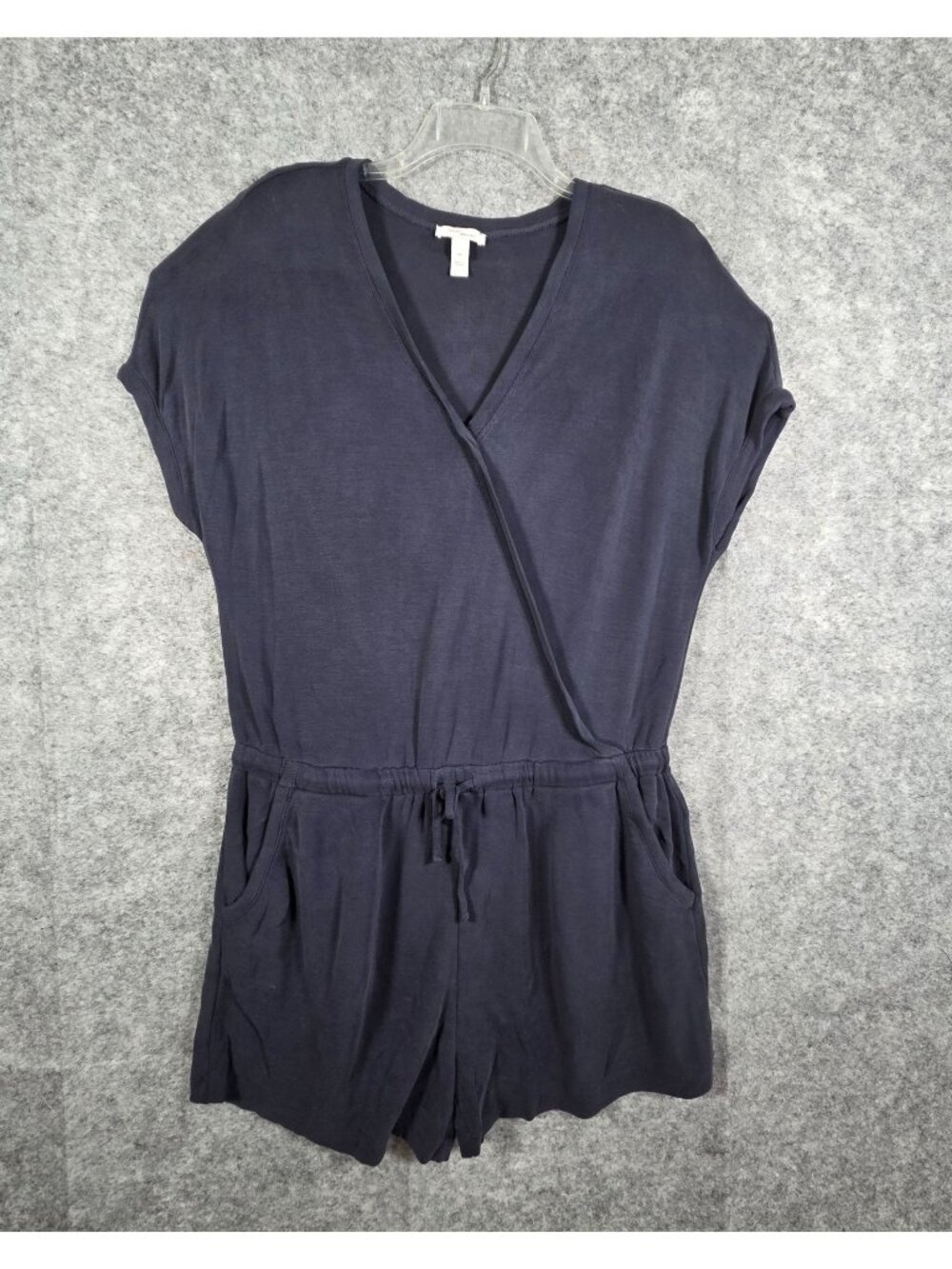 Daily Ritual Navy Short Sleeve Romper